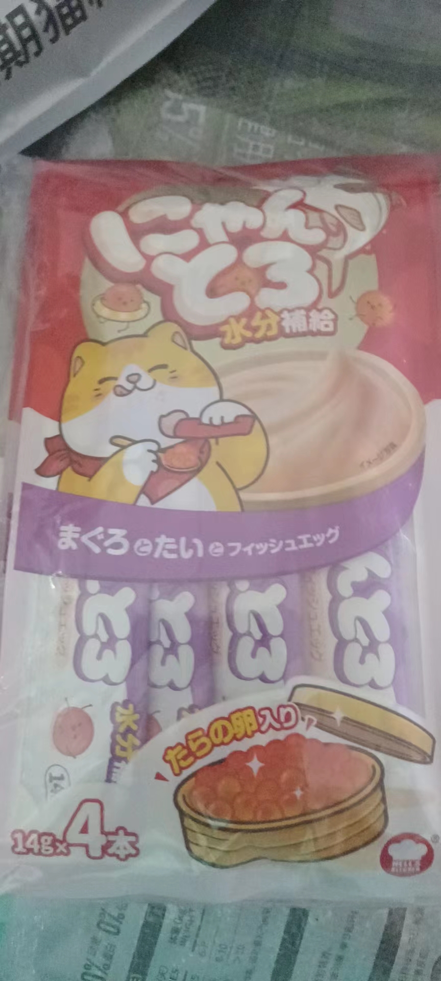 地狱厨房猫条金枪鱼鲷鱼+鱼籽(NYA06E)14g*4